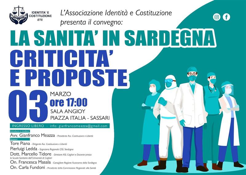 Sanità in Sardegna: criticità e proposte al centro della tavola rotonda oggi a Sassari