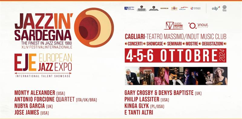 Jazz in Sardegna 2024 - Il 44esimo festival internazionale il 4-5-6 ottobre a Cagliari