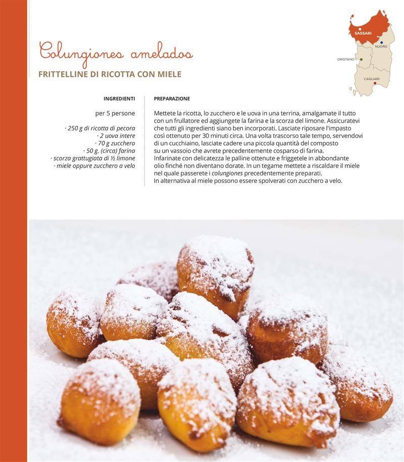 Colungiones amelados FRITTELLINE DI RICOTTA CON MIELE