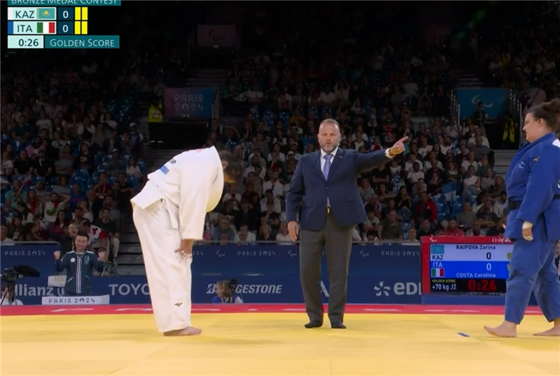 Carolina Costa si vede scippare il bronzo paralimpico nel judo +70kg J2 per uno sfido decisamente ingiusto!