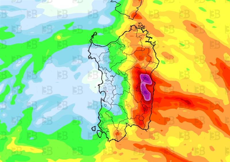 Maltempo in Sardegna: piogge, vento e nevicate in arrivo