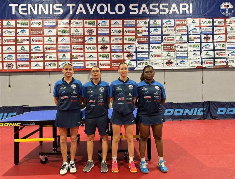 Tennistavolo Sassari: A1 maschile terza, B2 e C1 provano a imitarla - In casa la A1 femminile