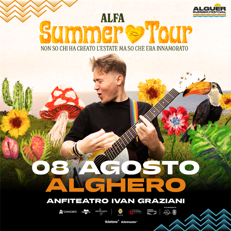 Alghero Summer Festival 2025: Alfa primo ospite della quarta edizione