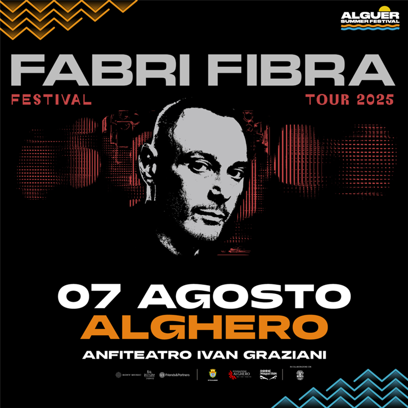 Fabri Fibra infiamma l'Alguer Summer Festival: il 7 agosto live all’anfiteatro Ivan Graziani