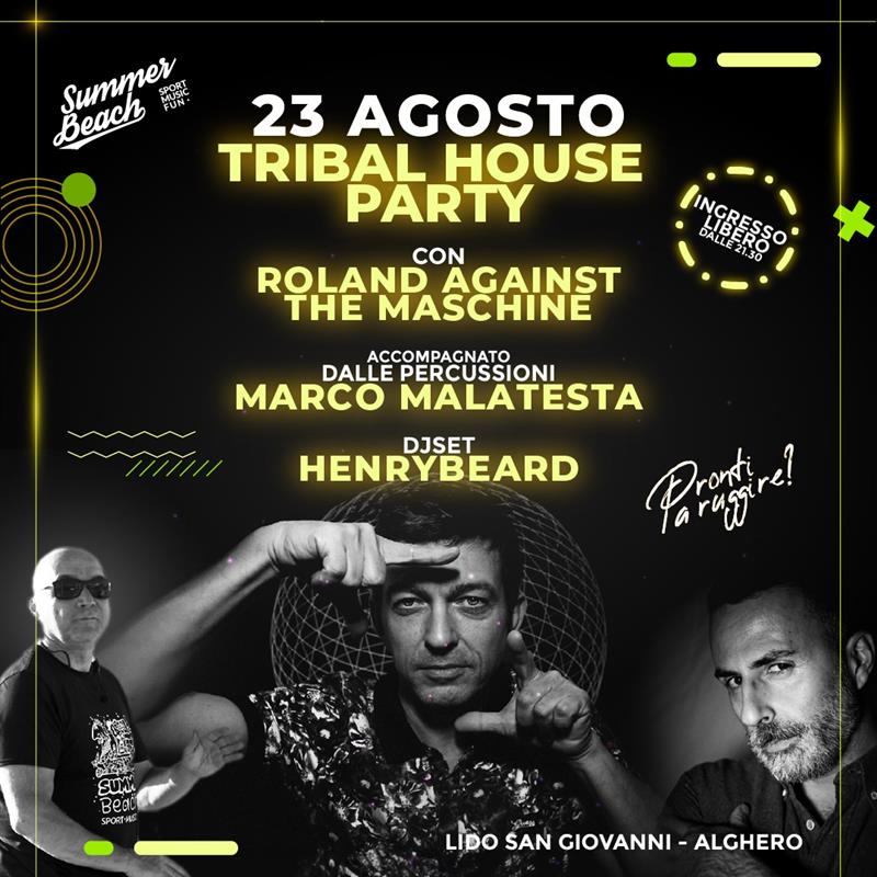 SummerBeach Village: Tribal House Party il 23 agosto ad Alghero