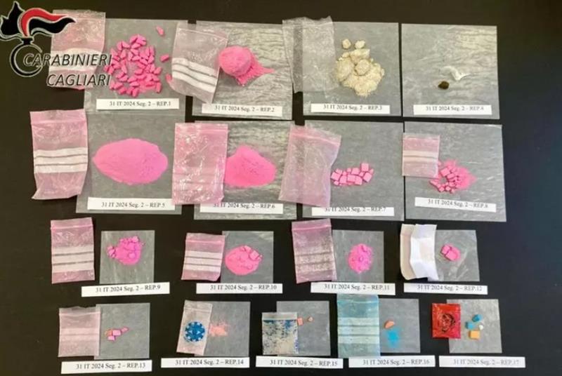 Cagliari, primo sequestro di "cocaina rosa": arrestato un 28enne