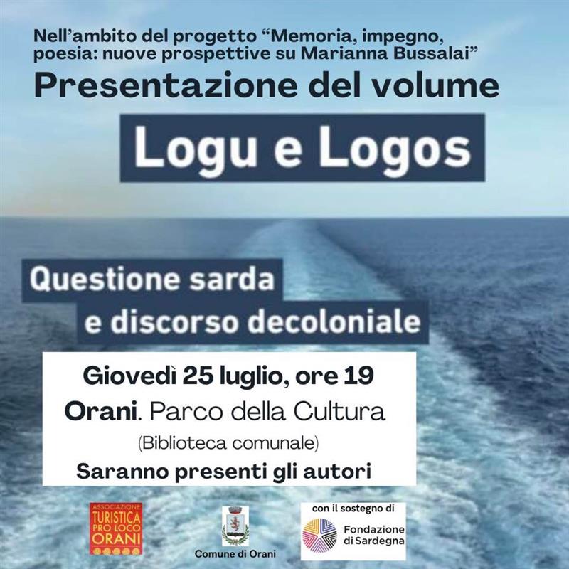 Presentazione del volume Logu e logos. Questione sarda e discorso decoloniale a Orani