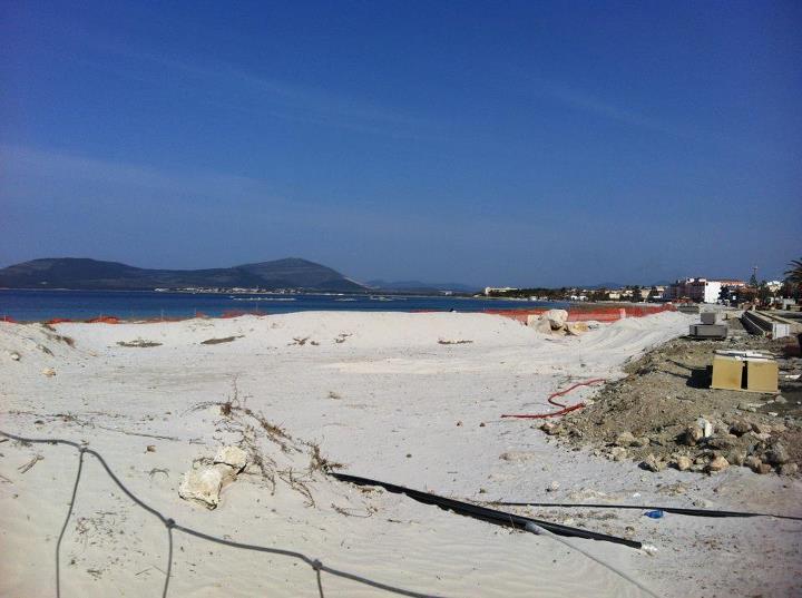 I lavori nella spiaggia di San Giovanni