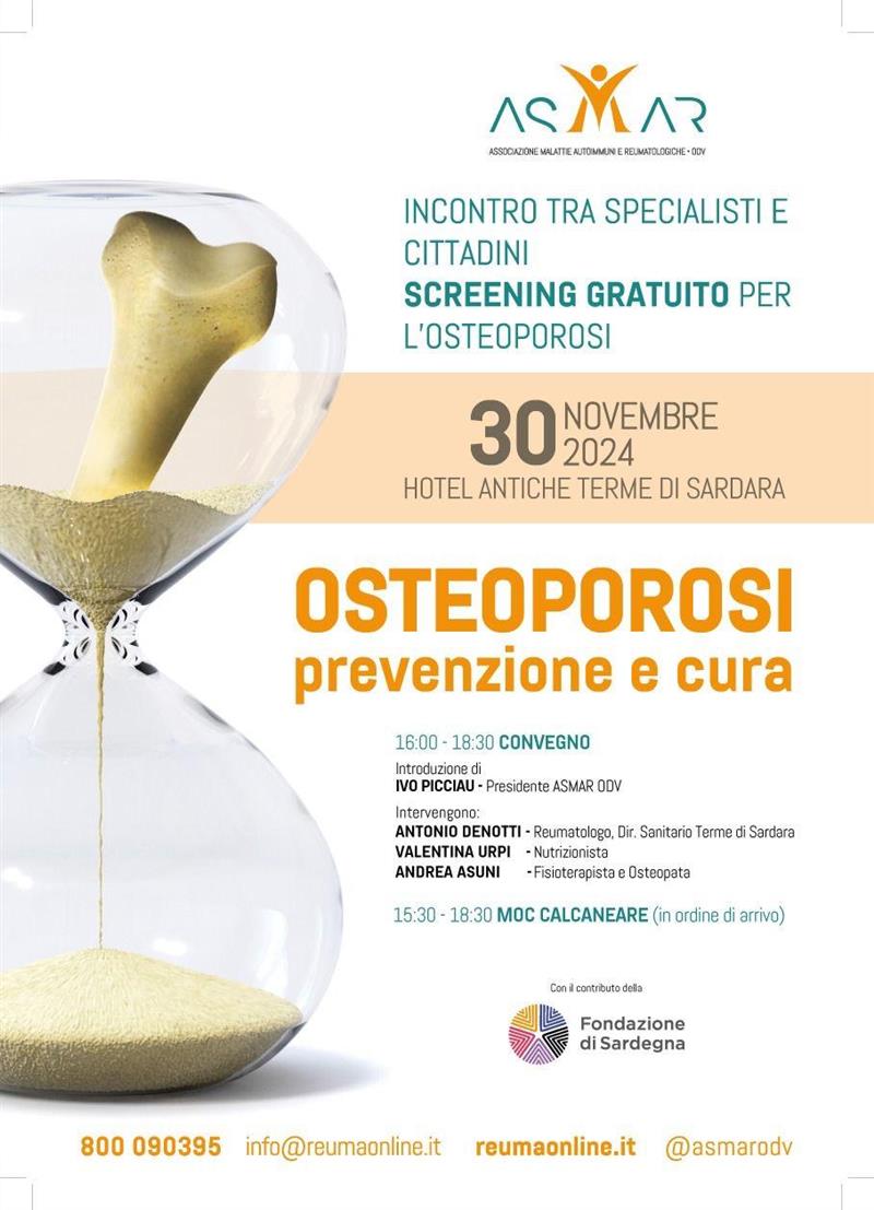 Osteoporosi: prevenzione e cura al centro del convegno di Sardara