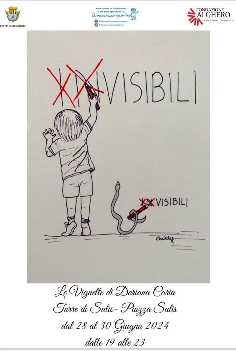"IN-Visibili": Le vignette di Doriana Caria in mostra alla Torre di Sulis ad Alghero